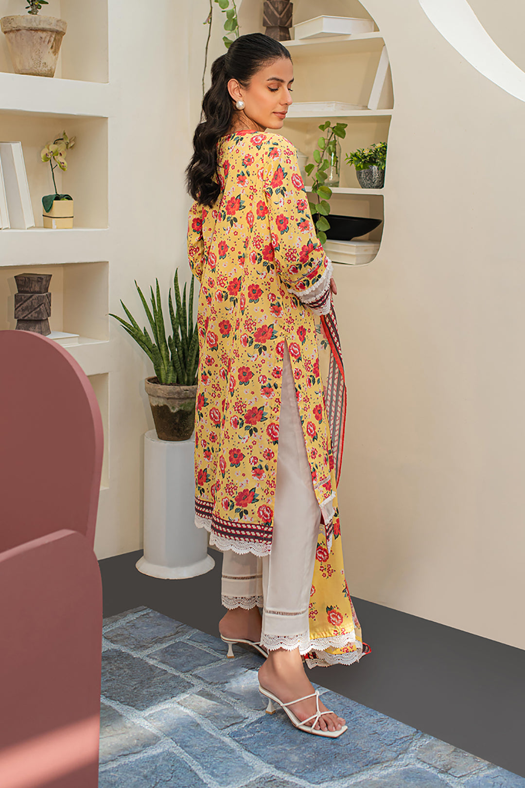 Zellbury | Unstitched 2 Piece Lawn | Embroidered Shirt Dupatta - 1168 - House Of Hania