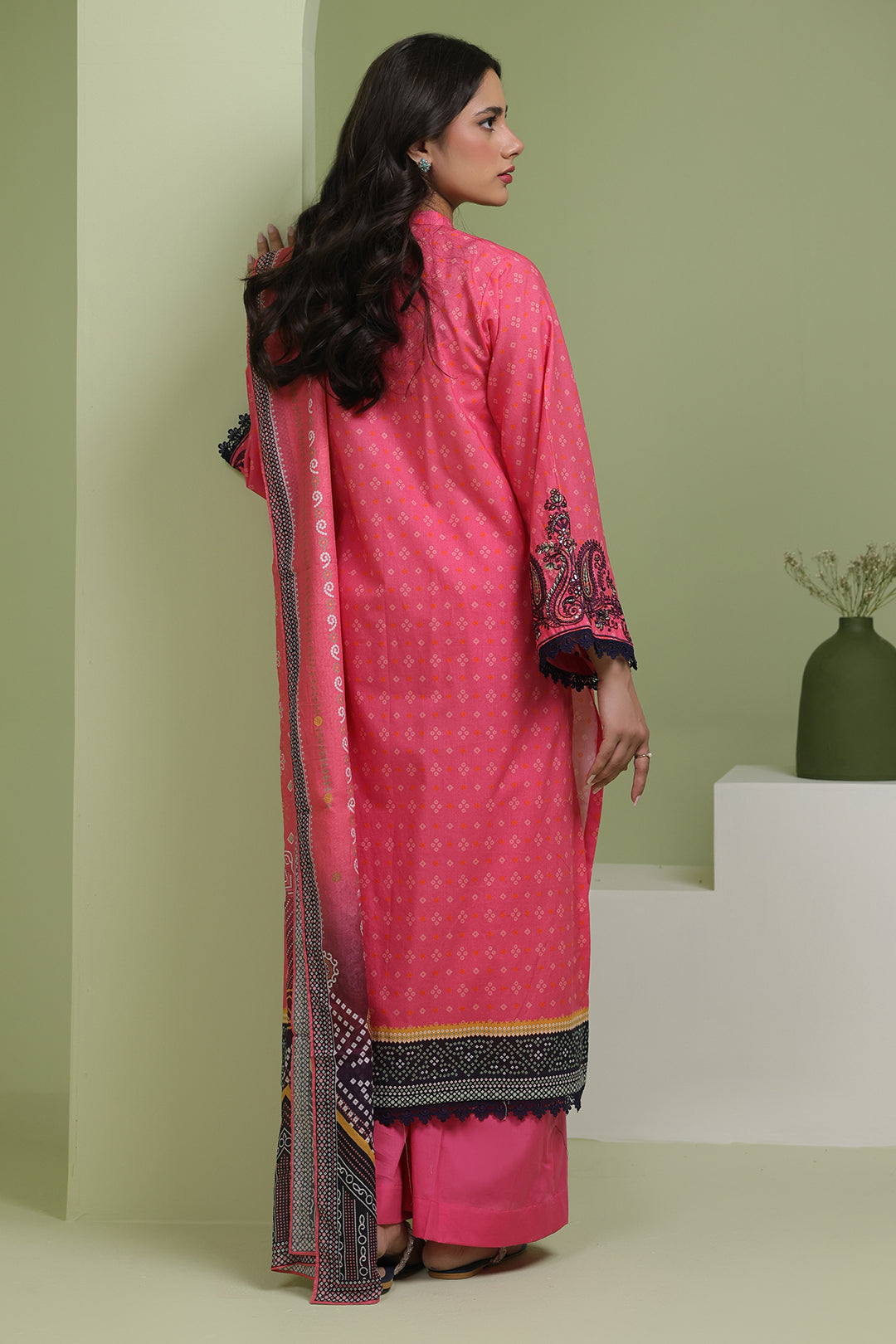 Zellbury | Unstitched 2 Piece Lawn | Embroidered Shirt Dupatta - 1171 - House Of Hania