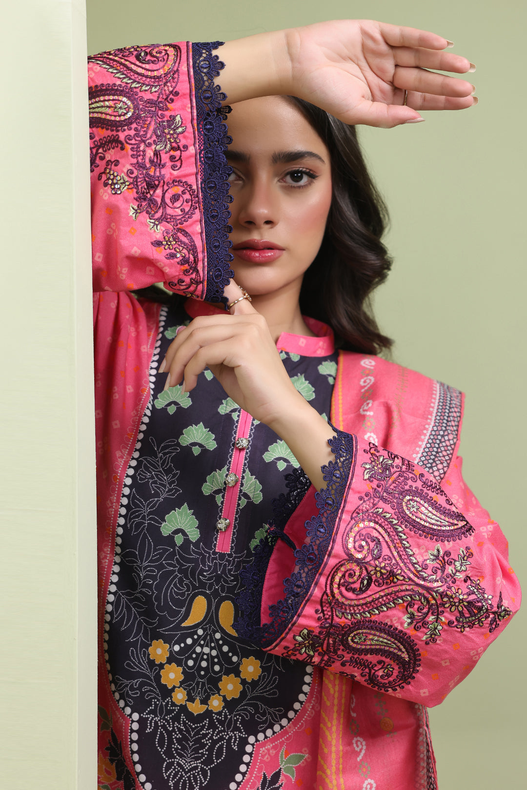 Zellbury | Unstitched 2 Piece Lawn | Embroidered Shirt Dupatta - 1171 - House Of Hania
