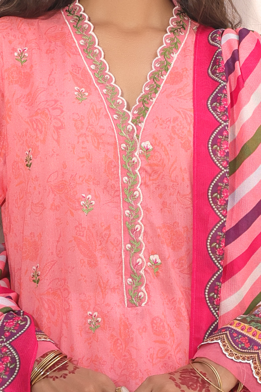 Zellbury | Unstitched 2 Piece Lawn | Embroidered Shirt Dupatta - 1658 - House Of Hania