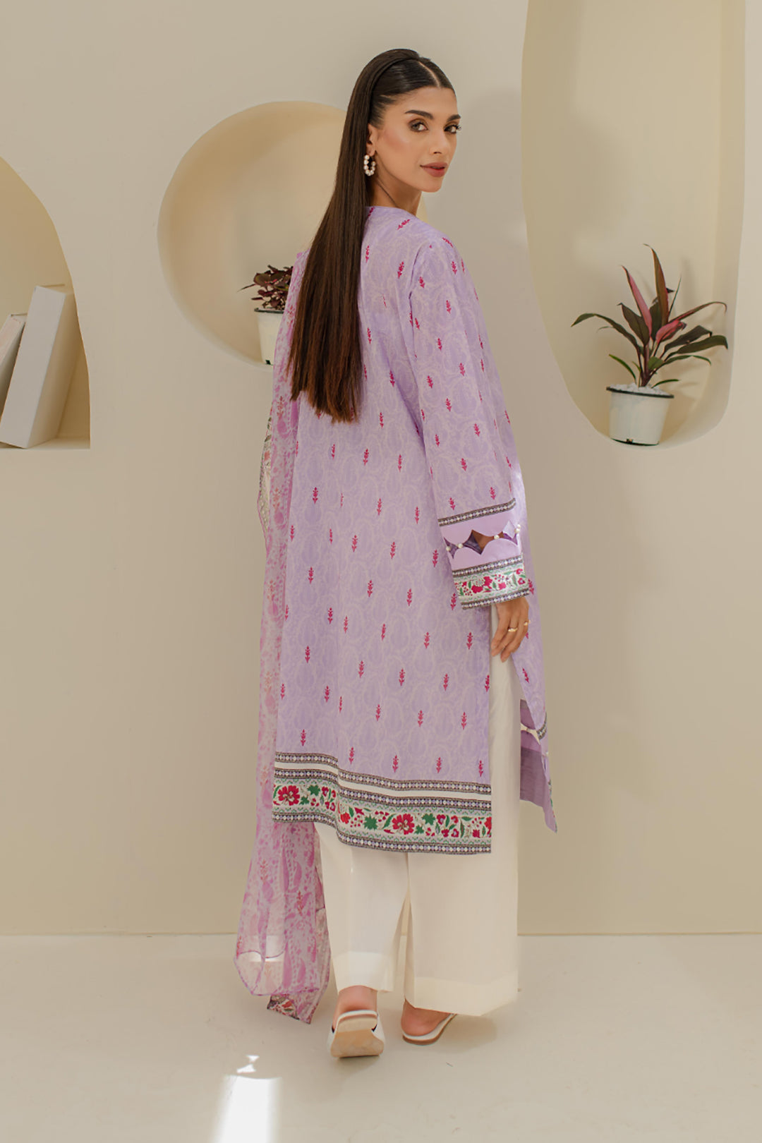Zellbury | Unstitched 2 Piece Lawn | Embroidered Shirt Dupatta - 1659 - House Of Hania