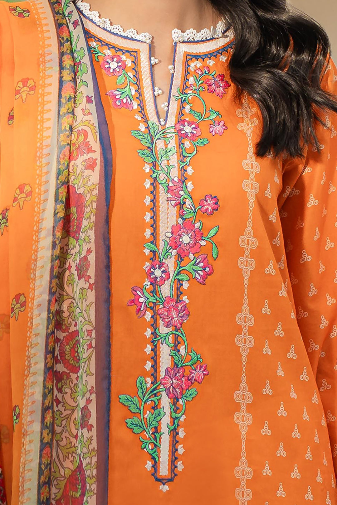 Zellbury | Unstitched 2 Piece Lawn | Embroidered Shirt Dupatta - 1661 - House Of Hania