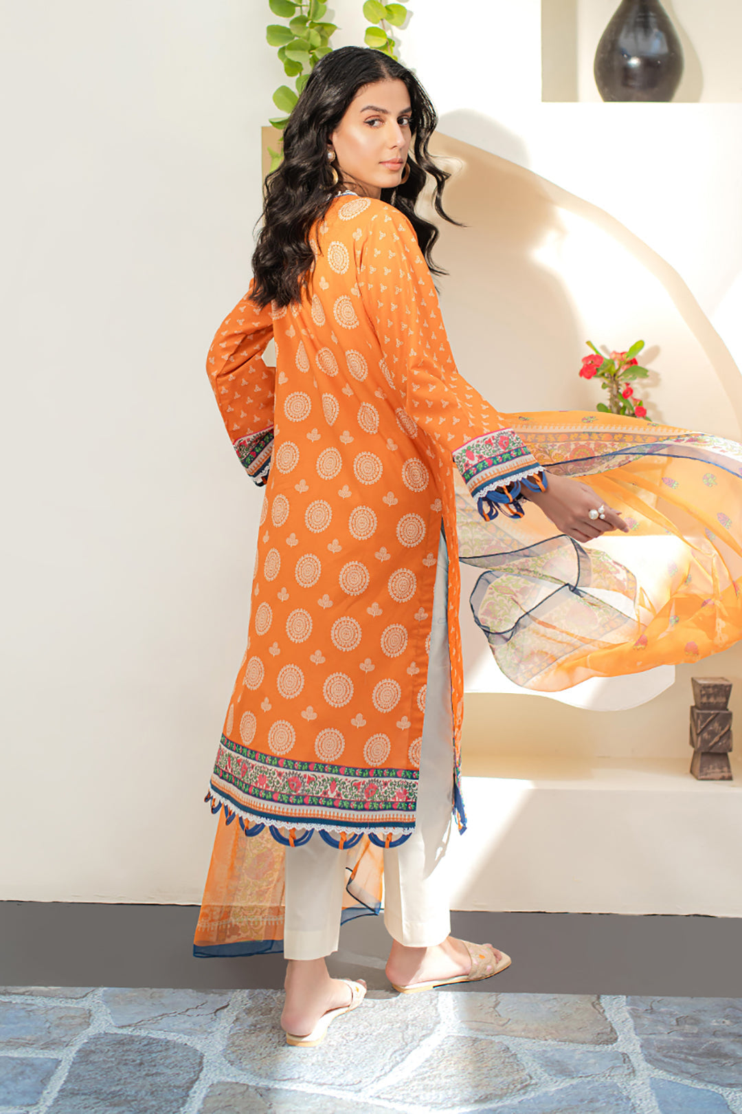 Zellbury | Unstitched 2 Piece Lawn | Embroidered Shirt Dupatta - 1661 - House Of Hania