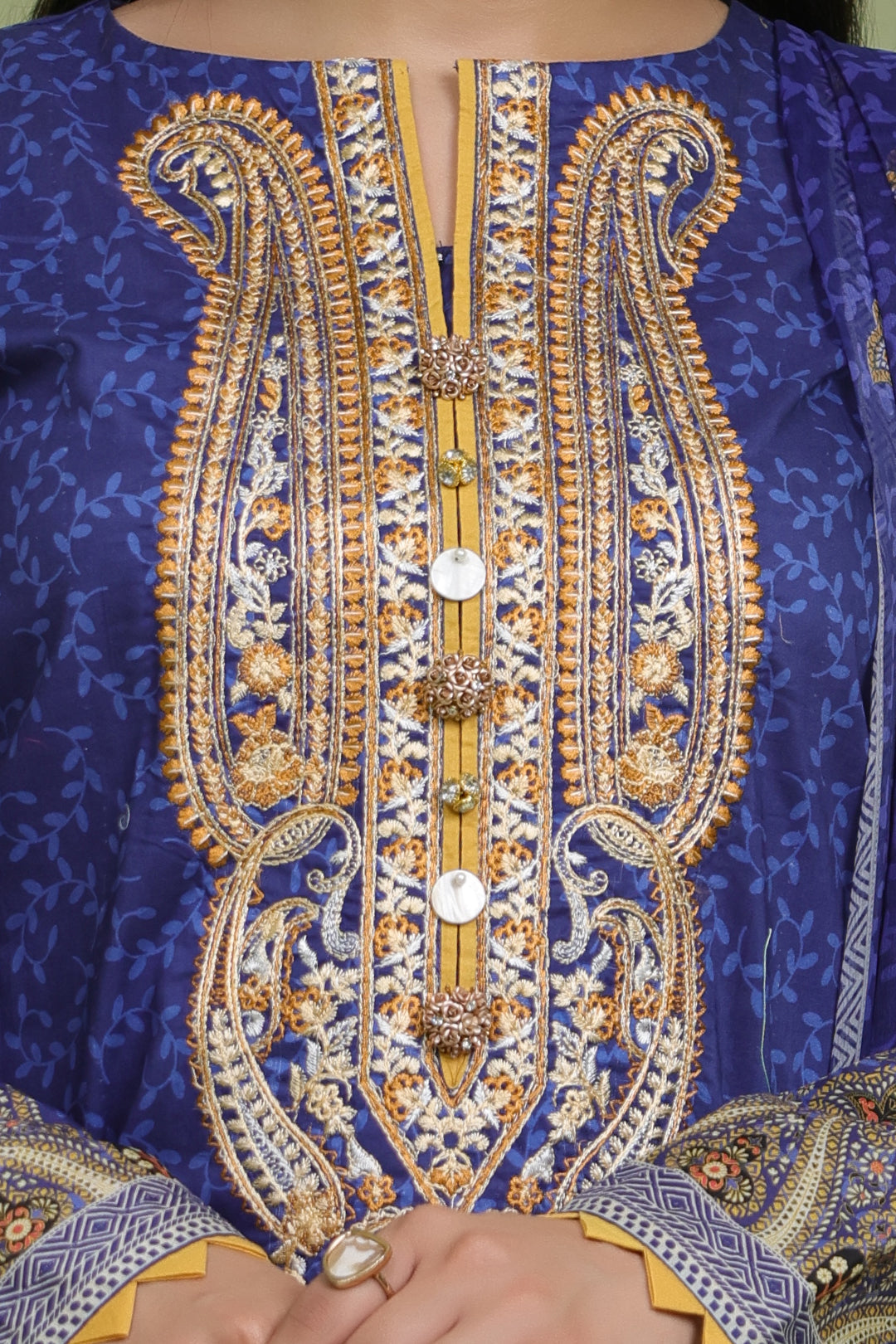 Zellbury | Unstitched 2 Piece Lawn | Embroidered Shirt Dupatta - 1688 - House Of Hania