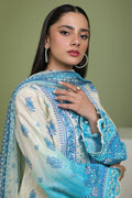 Zellbury | Unstitched 2 Piece Lawn | Embroidered Shirt Dupatta - 1694 - House Of Hania