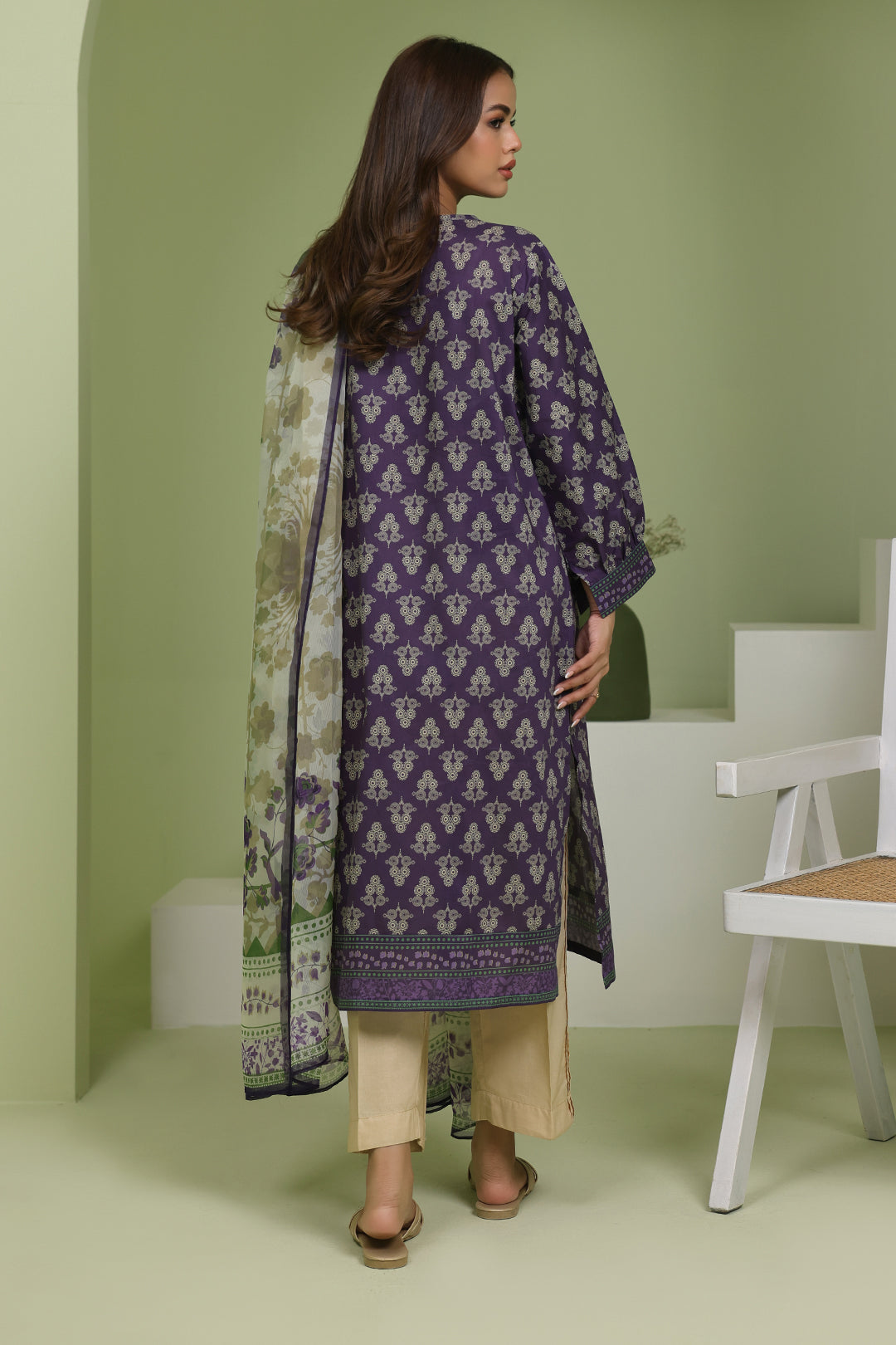 Zellbury | Unstitched 2 Piece Lawn | Embroidered Shirt Dupatta - 1695 - House Of Hania