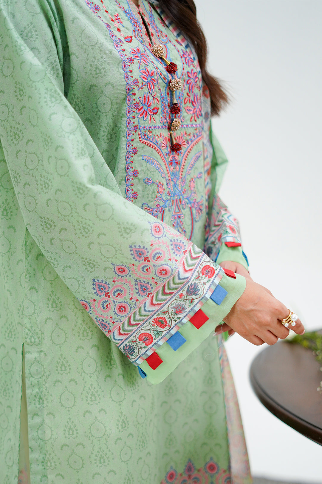 Zellbury | Unstitched 2 Piece Lawn | Embroidered Shirt Dupatta - 1715 - House Of Hania