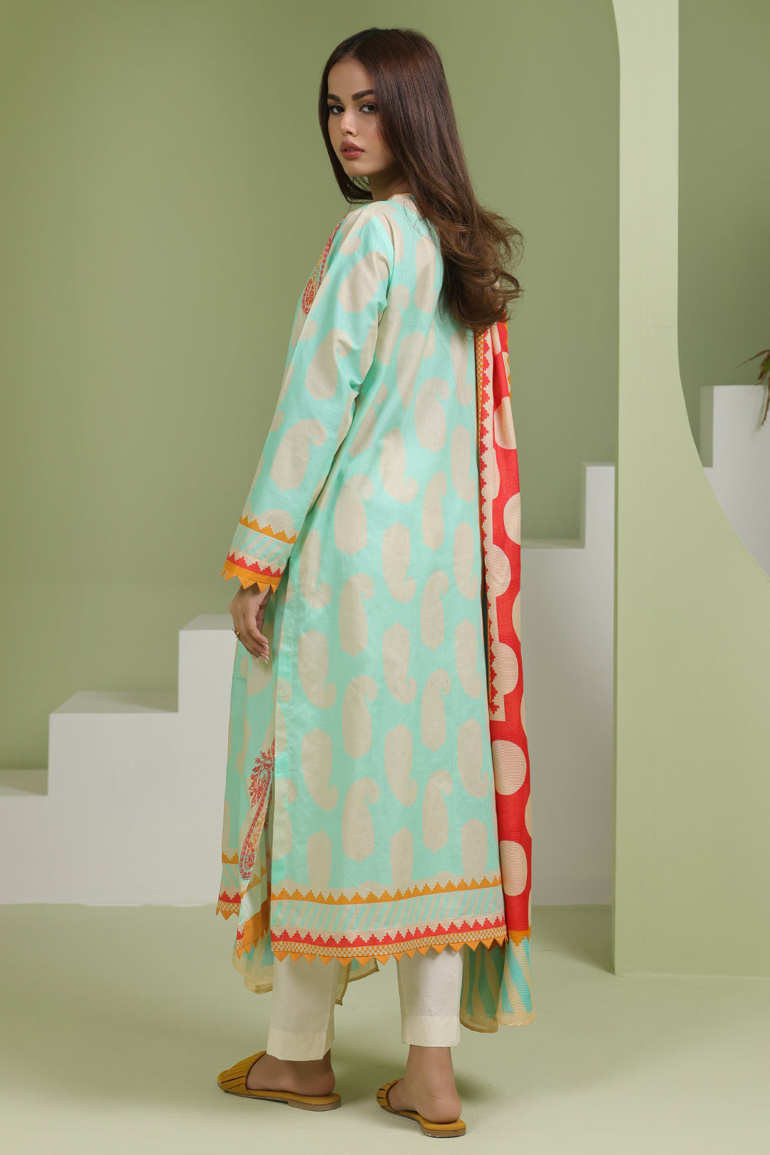 Zellbury | Unstitched 2 Piece Lawn | Embroidered Shirt Dupatta - 1716 - House Of Hania
