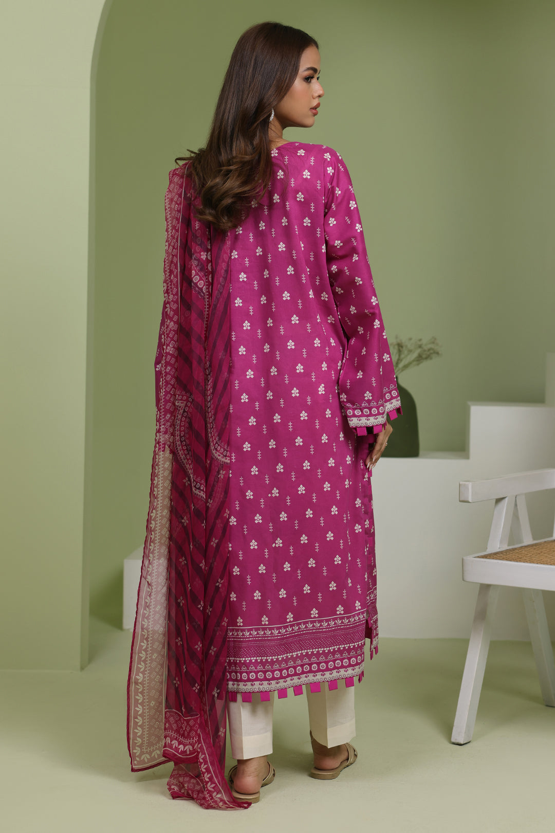 Zellbury | Unstitched 2 Piece Lawn | Embroidered Shirt Dupatta - 1717 - House Of Hania