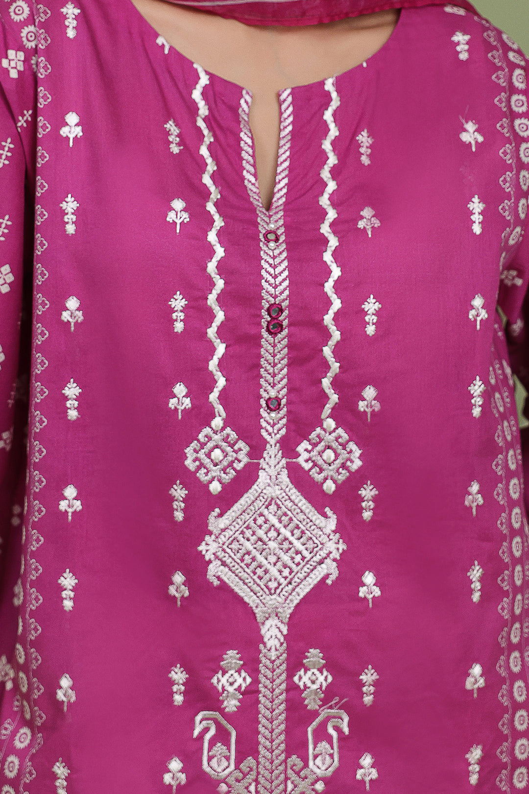 Zellbury | Unstitched 2 Piece Lawn | Embroidered Shirt Dupatta - 1717 - House Of Hania