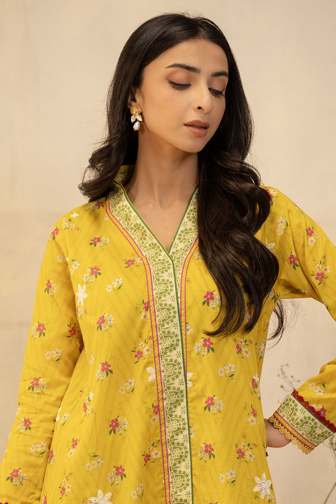 Zellbury | Unstitched 2 Piece Lawn | Embroidered Shirt Shalwar - 0098 - House Of Hania