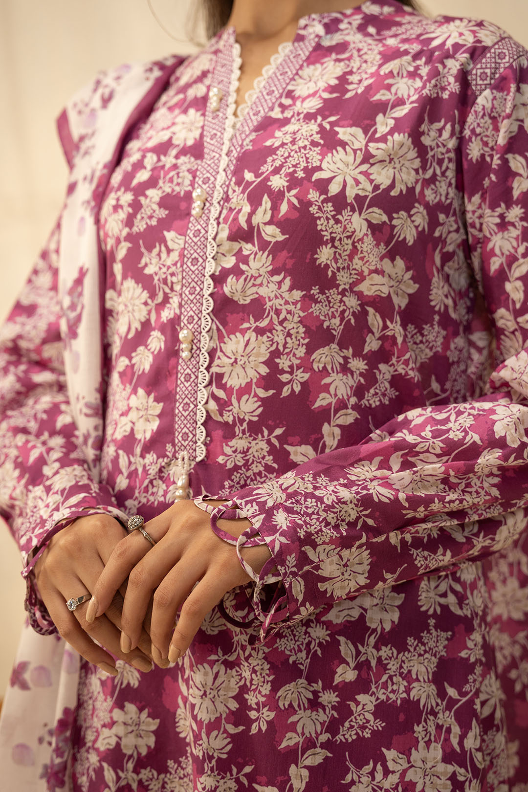 Zellbury | Unstitched 2 Piece Lawn | Shirt Dupatta - 0005 - House Of Hania