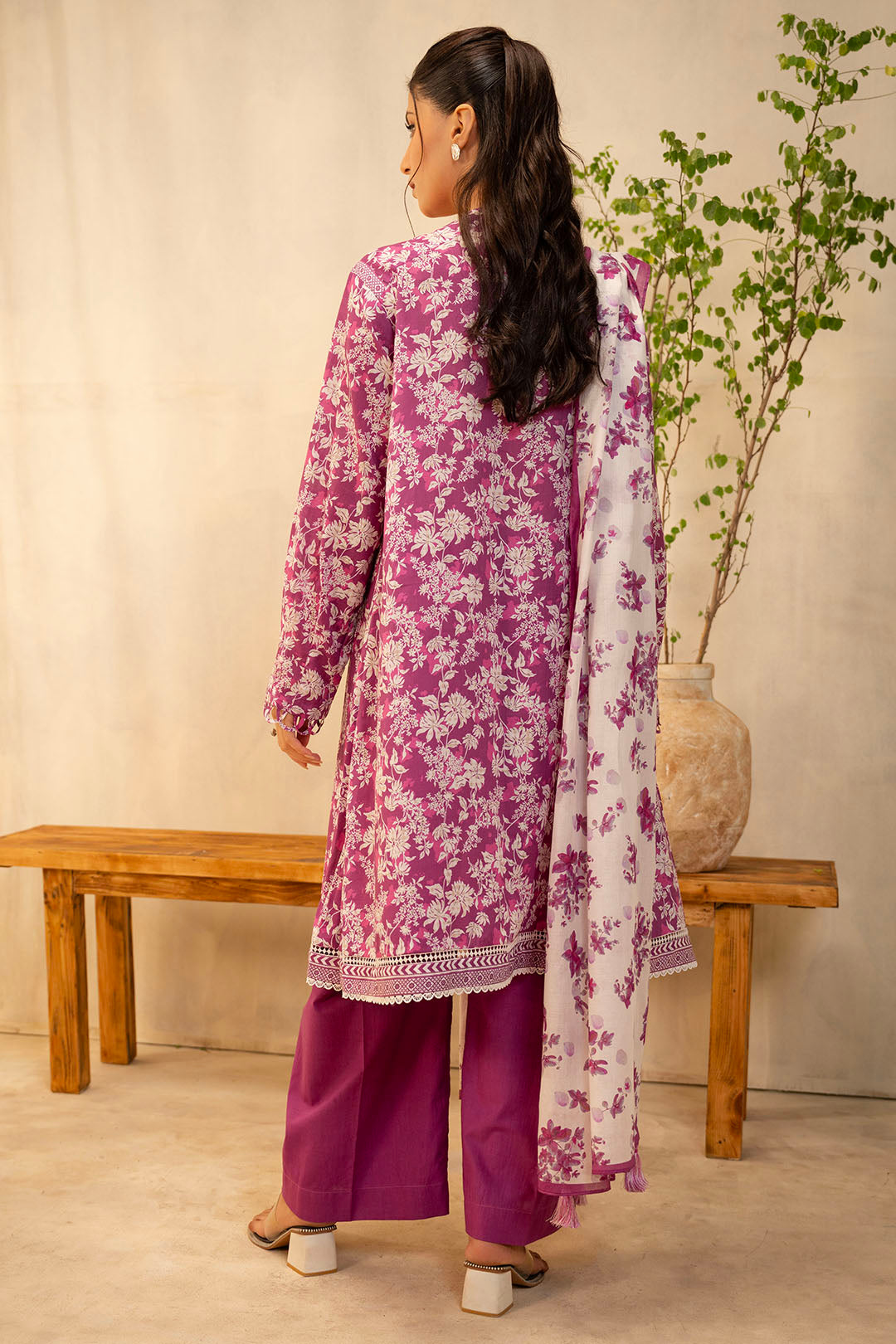 Zellbury | Unstitched 2 Piece Lawn | Shirt Dupatta - 0005 - House Of Hania