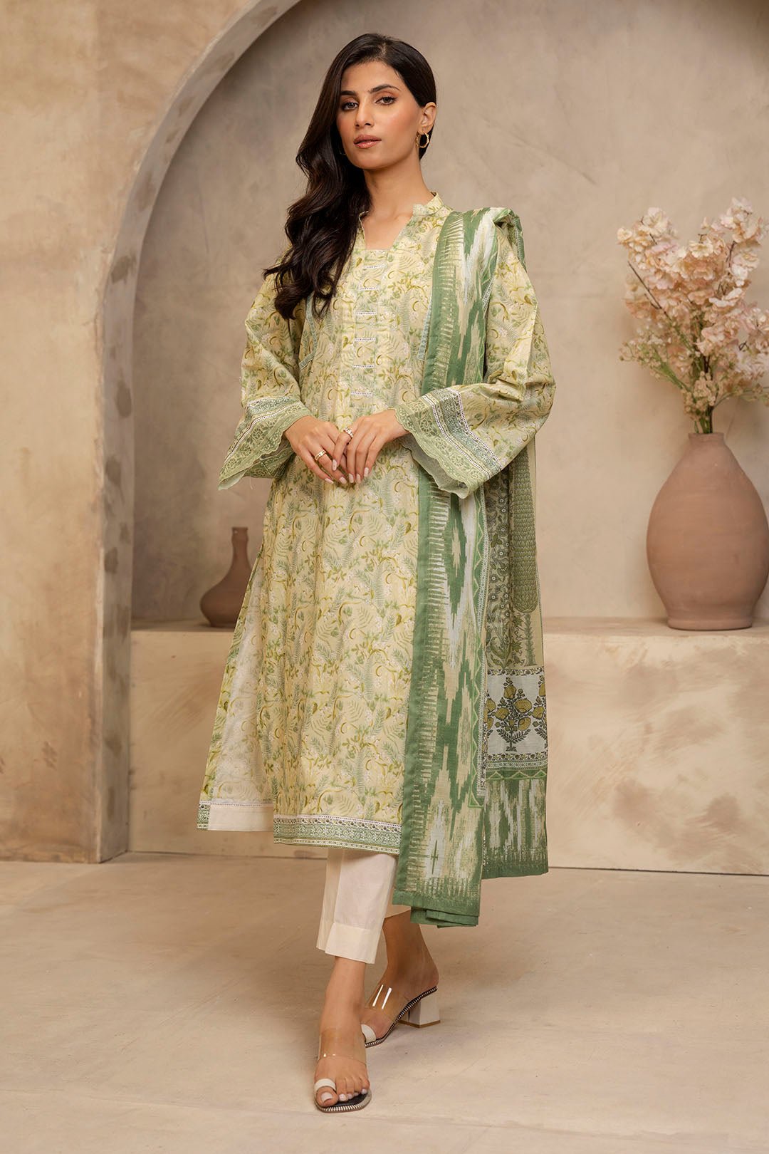Zellbury | Unstitched 2 Piece Lawn | Shirt Dupatta - 0006 - House Of Hania