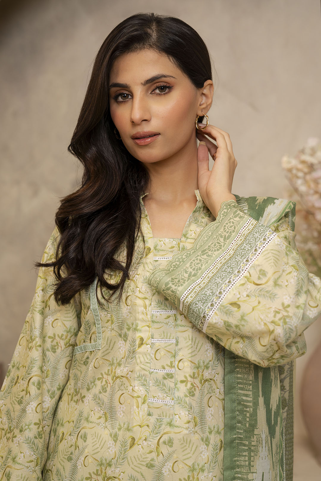 Zellbury | Unstitched 2 Piece Lawn | Shirt Dupatta - 0006 - House Of Hania