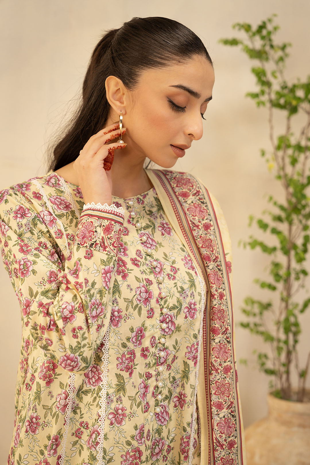 Zellbury | Unstitched 2 Piece Lawn | Shirt Dupatta - 0009 - House Of Hania