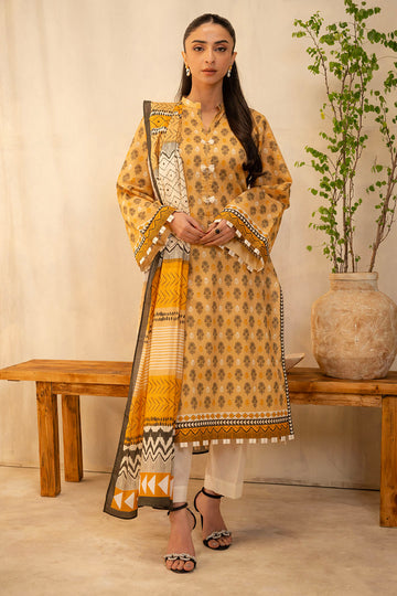 Zellbury | Unstitched 2 Piece Lawn | Shirt Dupatta - 0010 - House Of Hania