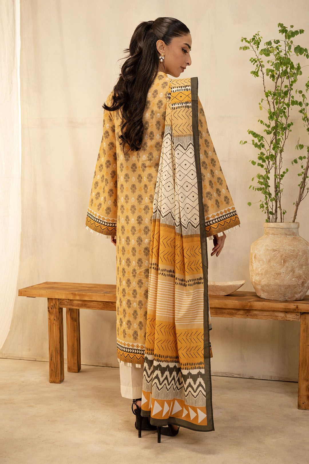 Zellbury | Unstitched 2 Piece Lawn | Shirt Dupatta - 0010 - House Of Hania