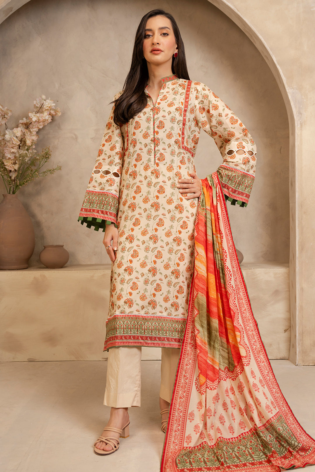 Zellbury | Unstitched 2 Piece Lawn | Shirt Dupatta - 0086 - House Of Hania
