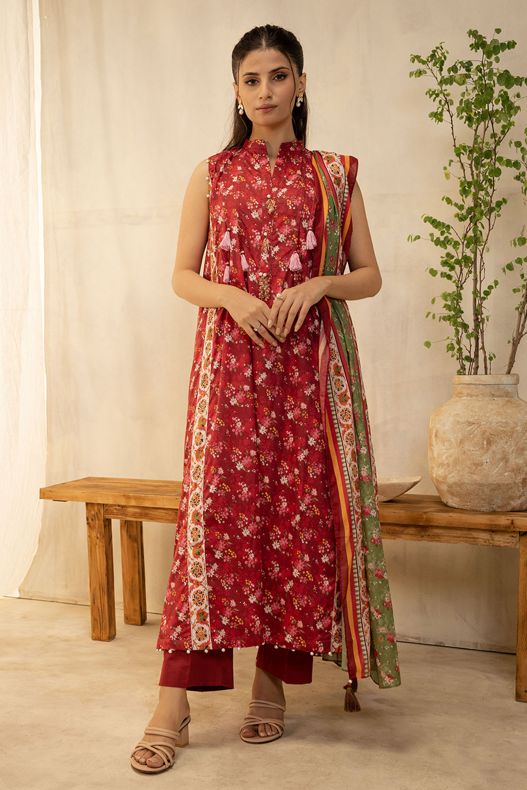 Zellbury | Unstitched 2 Piece Lawn | Shirt Dupatta - 0087 - House Of Hania