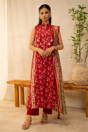 Zellbury | Unstitched 2 Piece Lawn | Shirt Dupatta - 0087 - House Of Hania