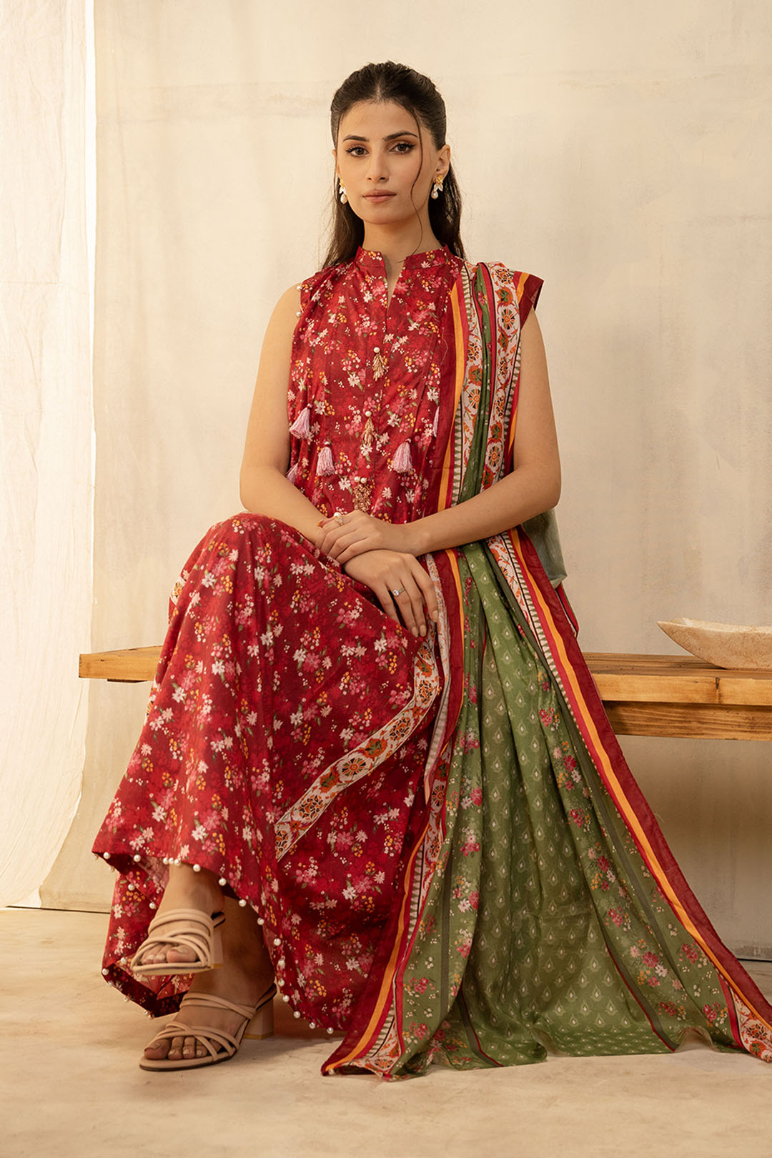 Zellbury | Unstitched 2 Piece Lawn | Shirt Dupatta - 0087 - House Of Hania