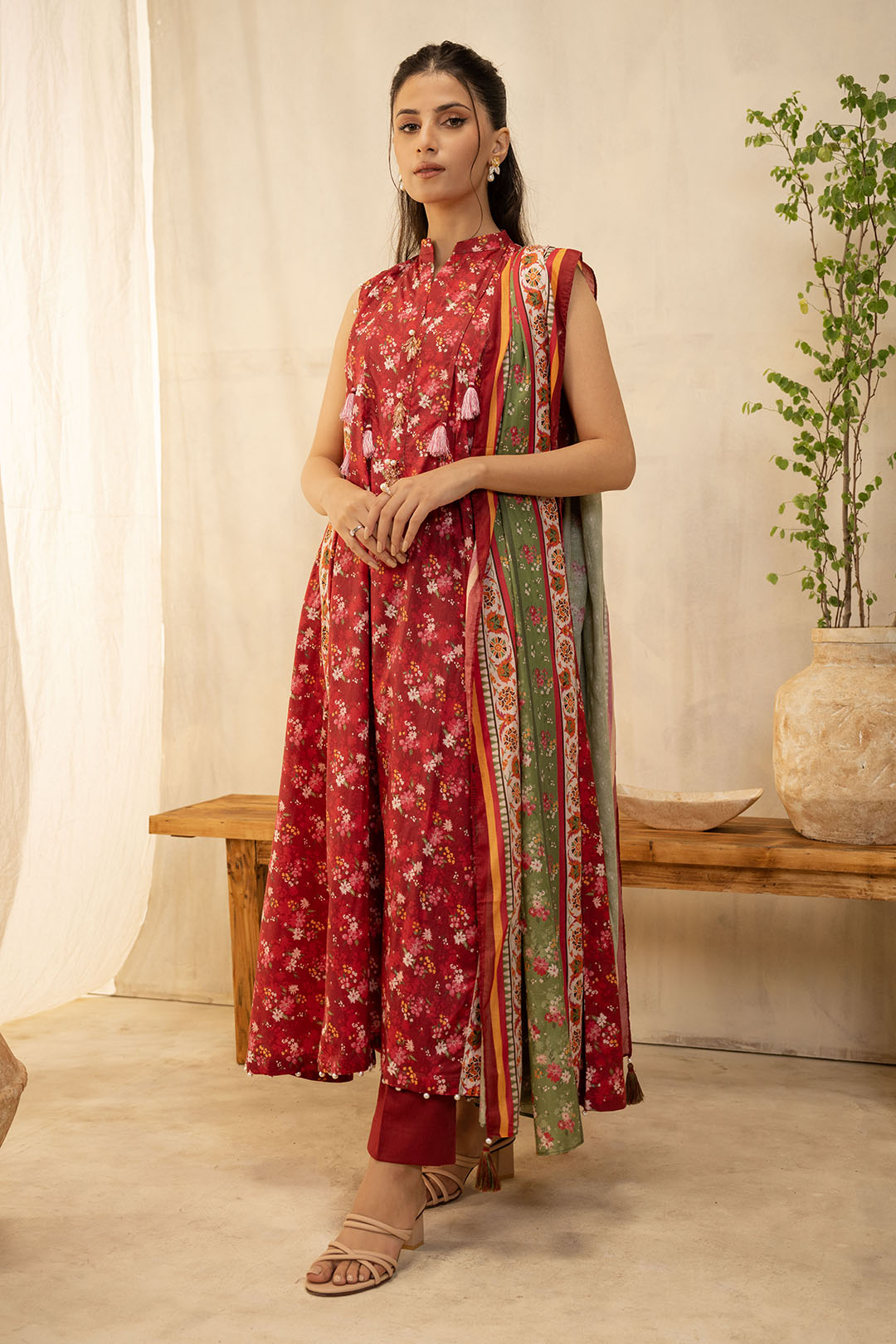 Zellbury | Unstitched 2 Piece Lawn | Shirt Dupatta - 0087 - House Of Hania