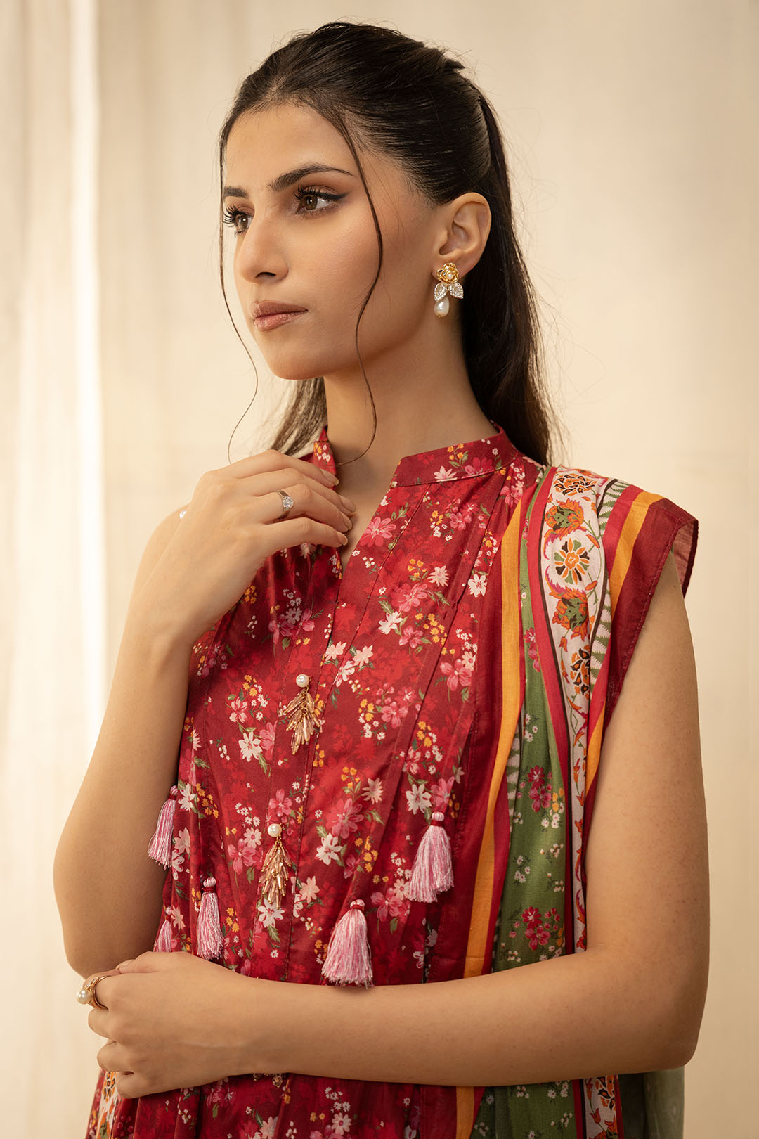 Zellbury | Unstitched 2 Piece Lawn | Shirt Dupatta - 0087 - House Of Hania