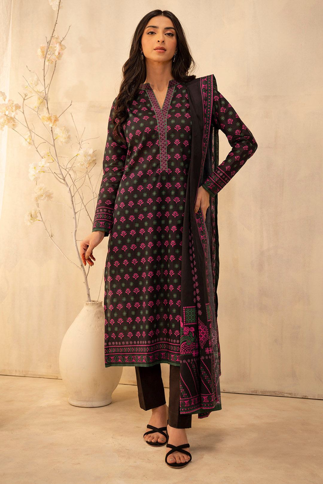 Zellbury | Unstitched 2 Piece Lawn | Shirt Dupatta - 0088 - House Of Hania