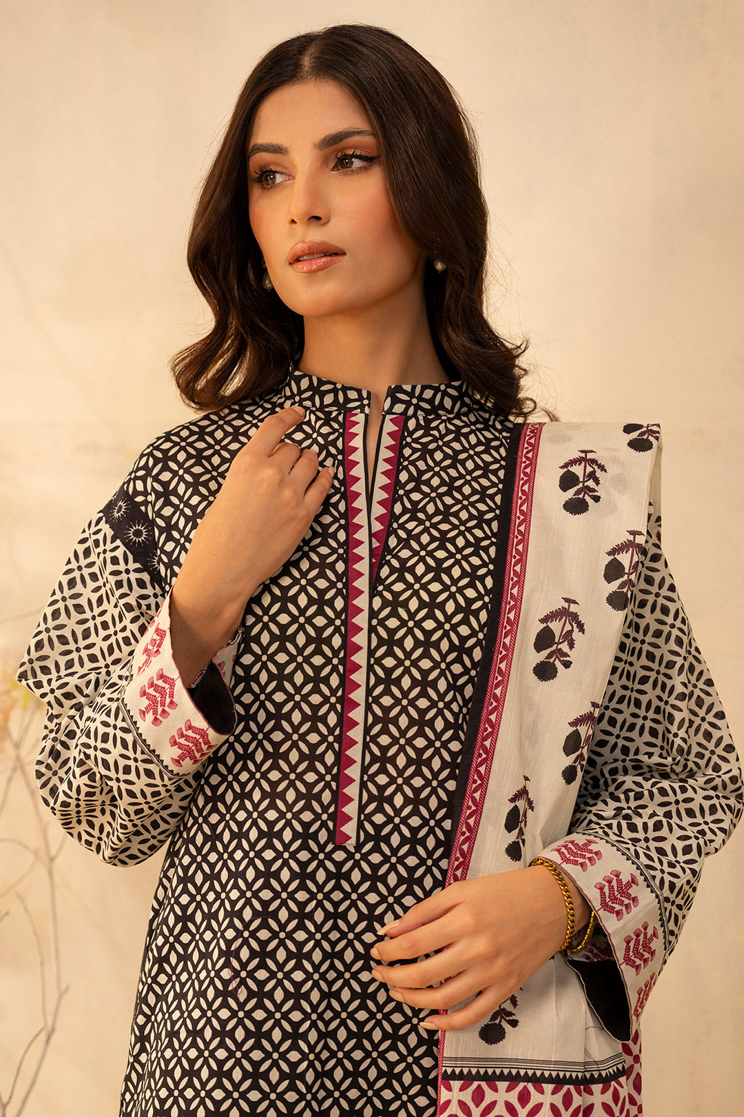 Zellbury | Unstitched 2 Piece Lawn | Shirt Dupatta - 0090 - House Of Hania