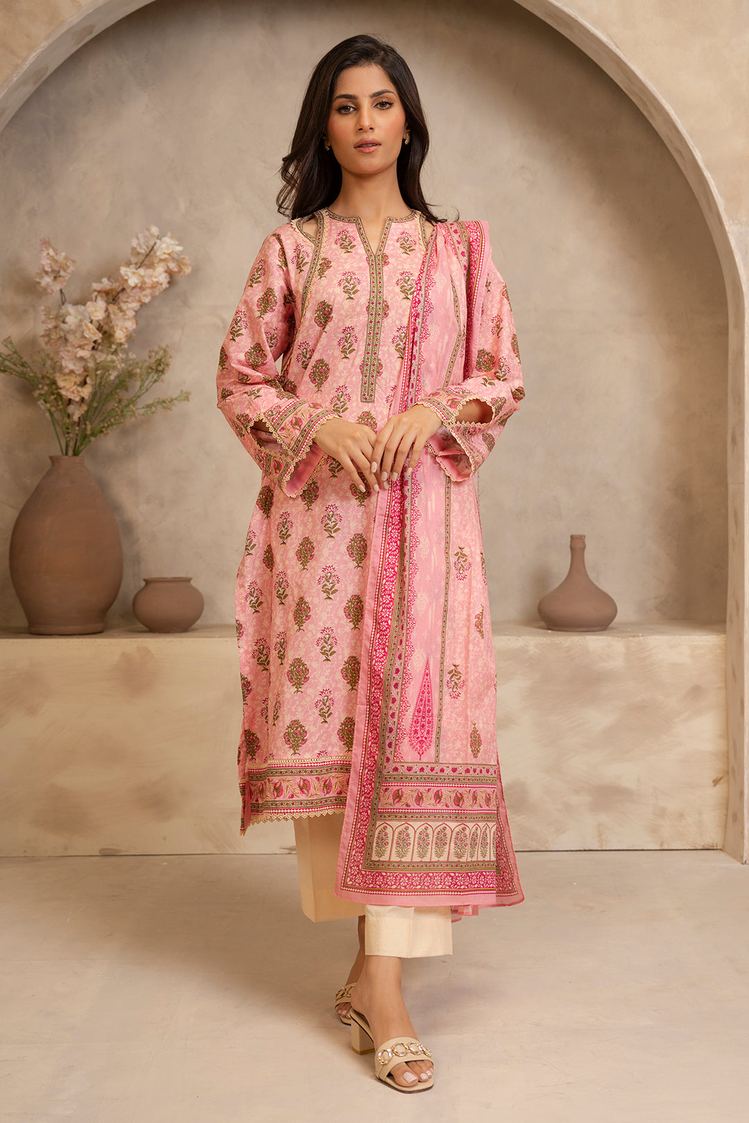 Zellbury | Unstitched 2 Piece Lawn | Shirt Dupatta - 0157 - House Of Hania