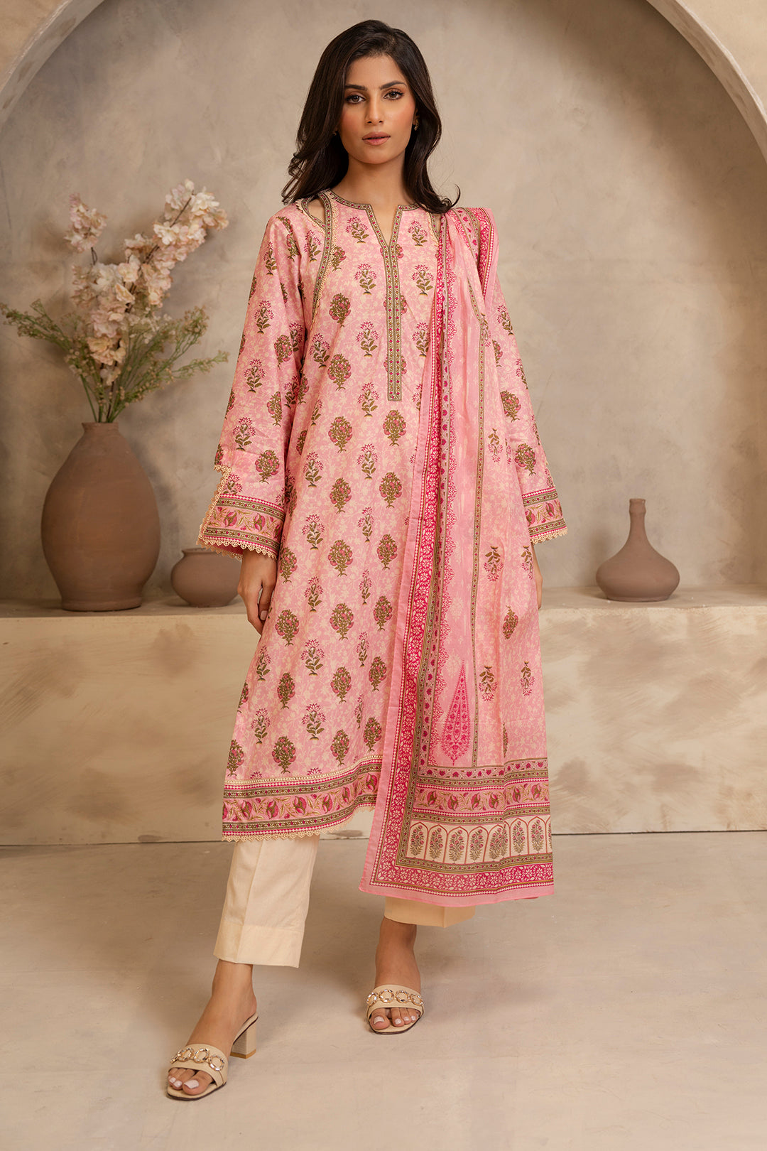 Zellbury | Unstitched 2 Piece Lawn | Shirt Dupatta - 0157 - House Of Hania