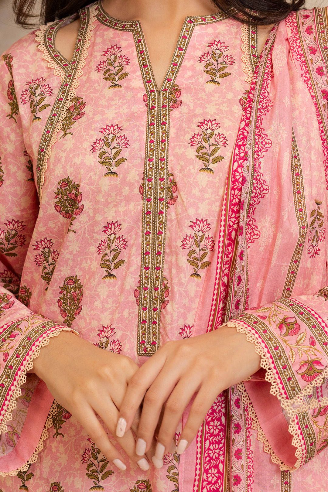 Zellbury | Unstitched 2 Piece Lawn | Shirt Dupatta - 0157 - House Of Hania