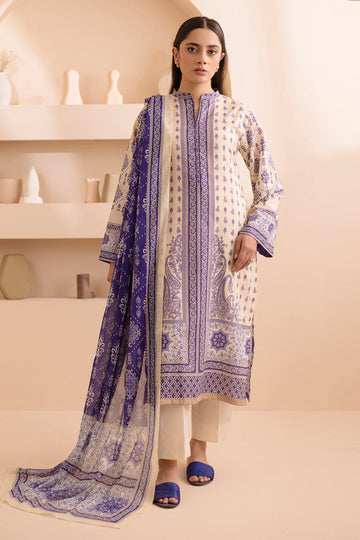 Zellbury | Unstitched 2 Piece Lawn | Shirt Dupatta - 0158 - House Of Hania