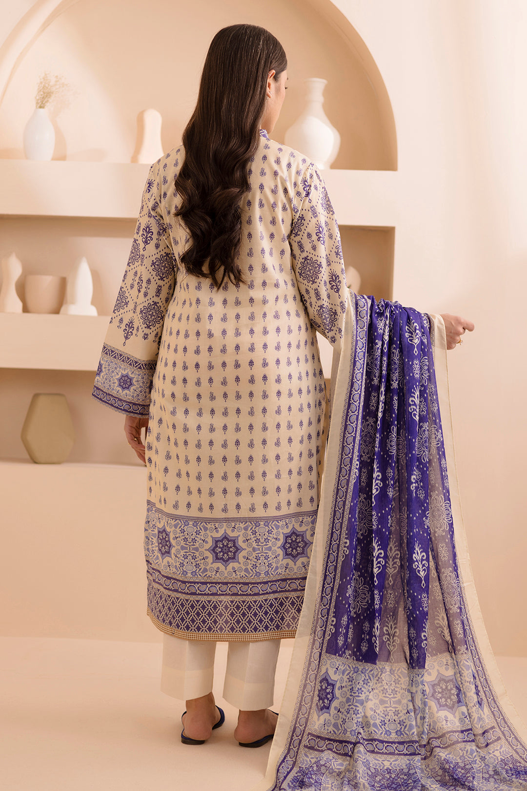 Zellbury | Unstitched 2 Piece Lawn | Shirt Dupatta - 0158 - House Of Hania