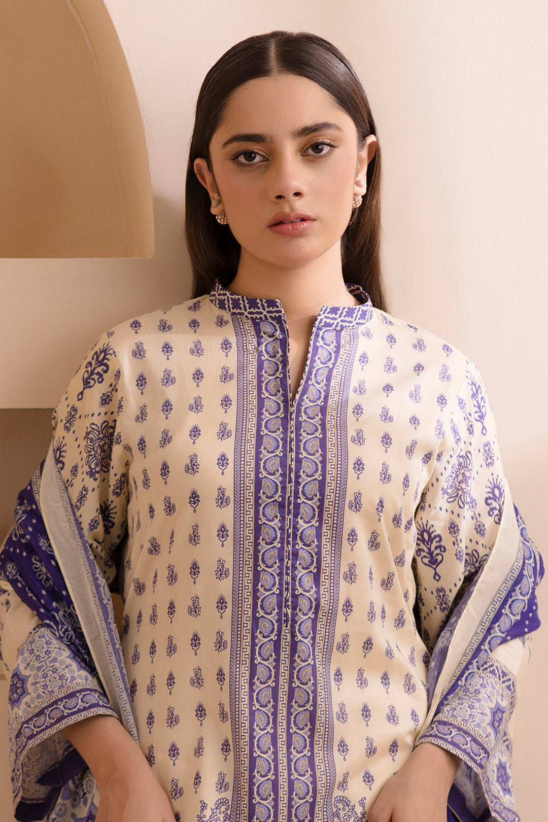 Zellbury | Unstitched 2 Piece Lawn | Shirt Dupatta - 0158 - House Of Hania