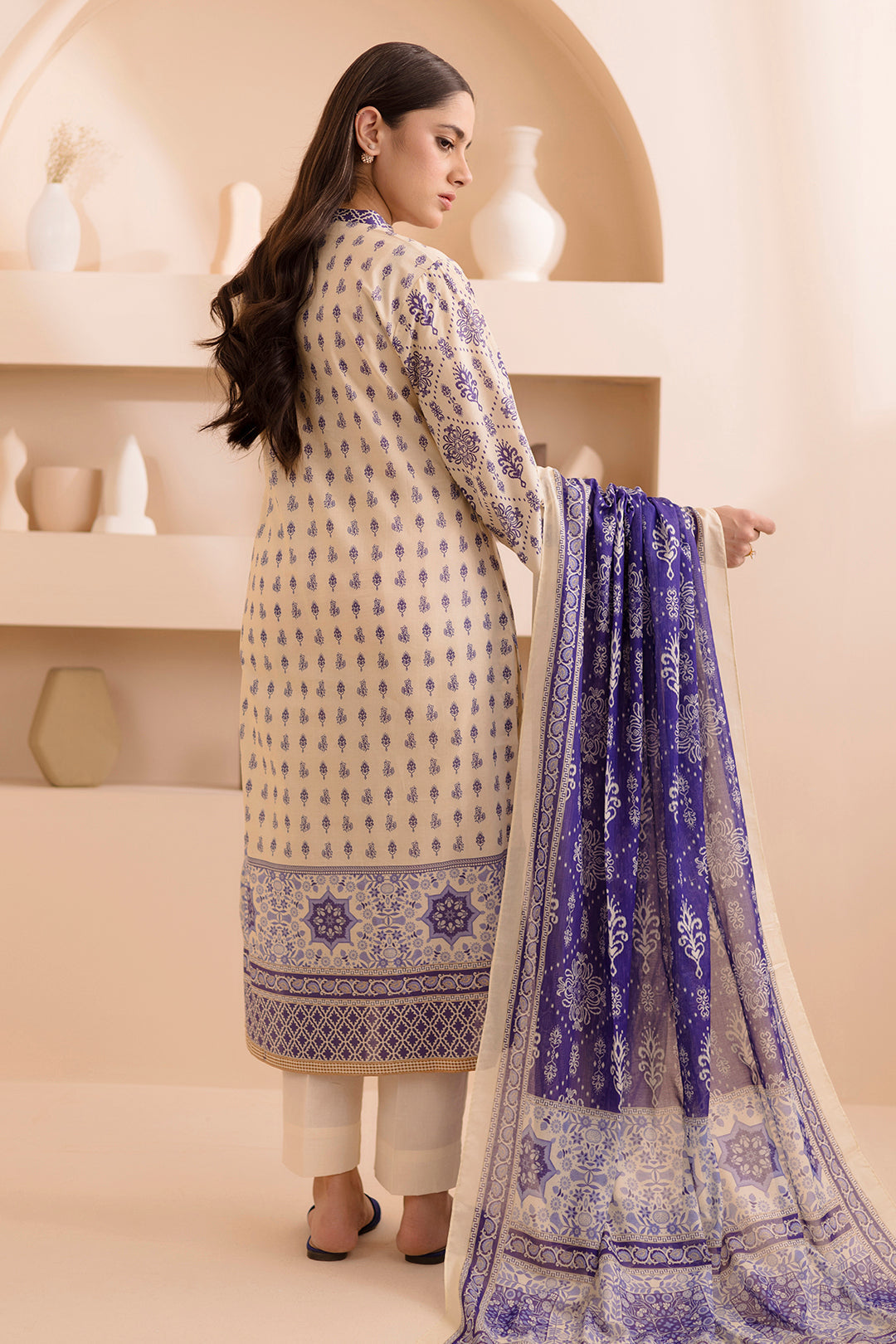 Zellbury | Unstitched 2 Piece Lawn | Shirt Dupatta - 0158 - House Of Hania