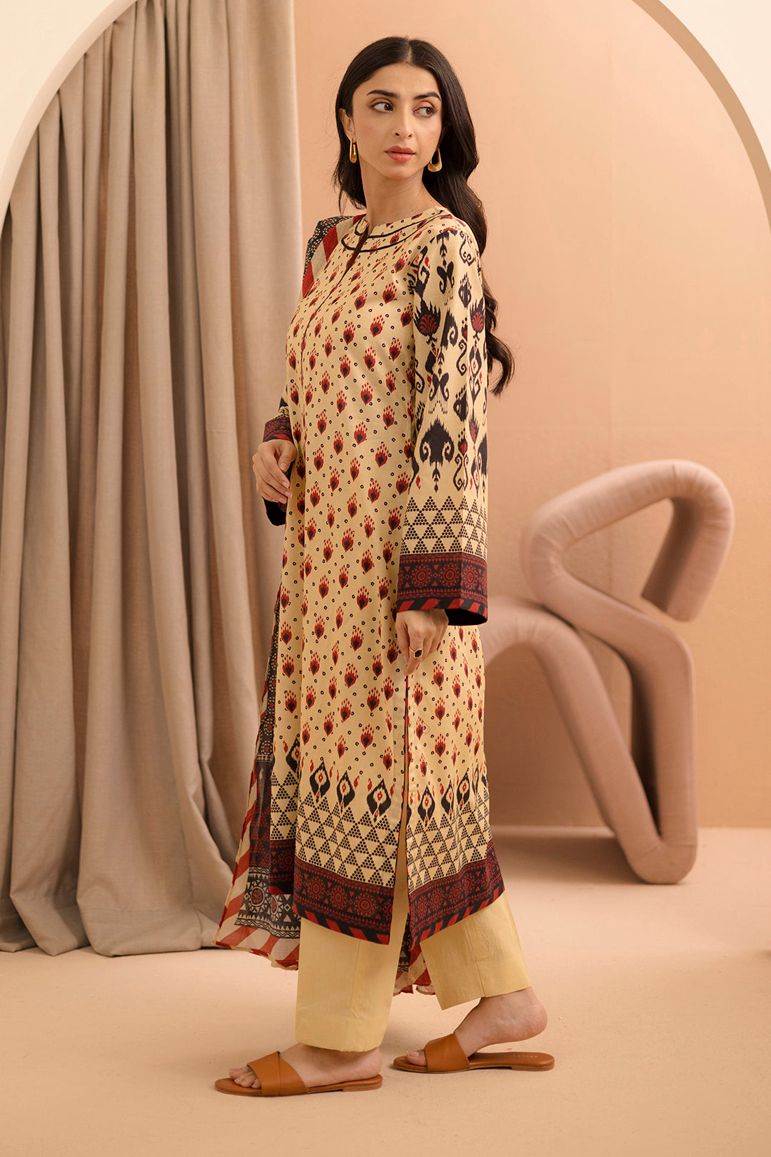 Zellbury | Unstitched 2 Piece Lawn | Shirt Dupatta - 0160 - House Of Hania