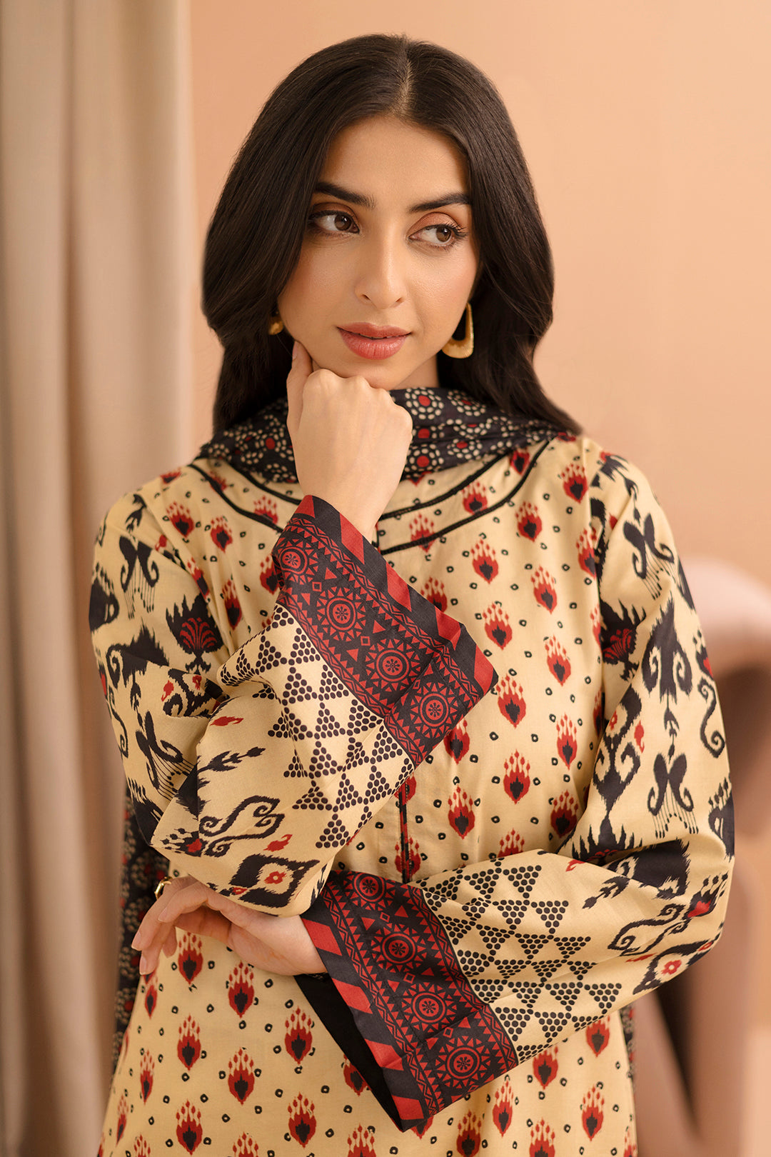 Zellbury | Unstitched 2 Piece Lawn | Shirt Dupatta - 0160 - House Of Hania