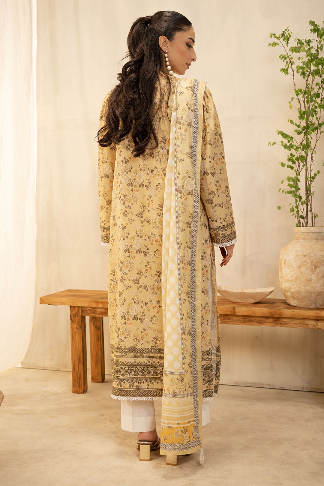 Zellbury | Unstitched 2 Piece Lawn | Shirt Dupatta - 0225 - House Of Hania