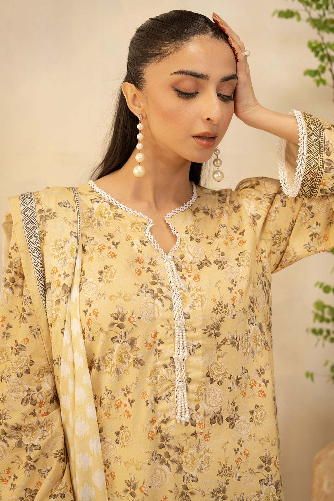 Zellbury | Unstitched 2 Piece Lawn | Shirt Dupatta - 0225 - House Of Hania