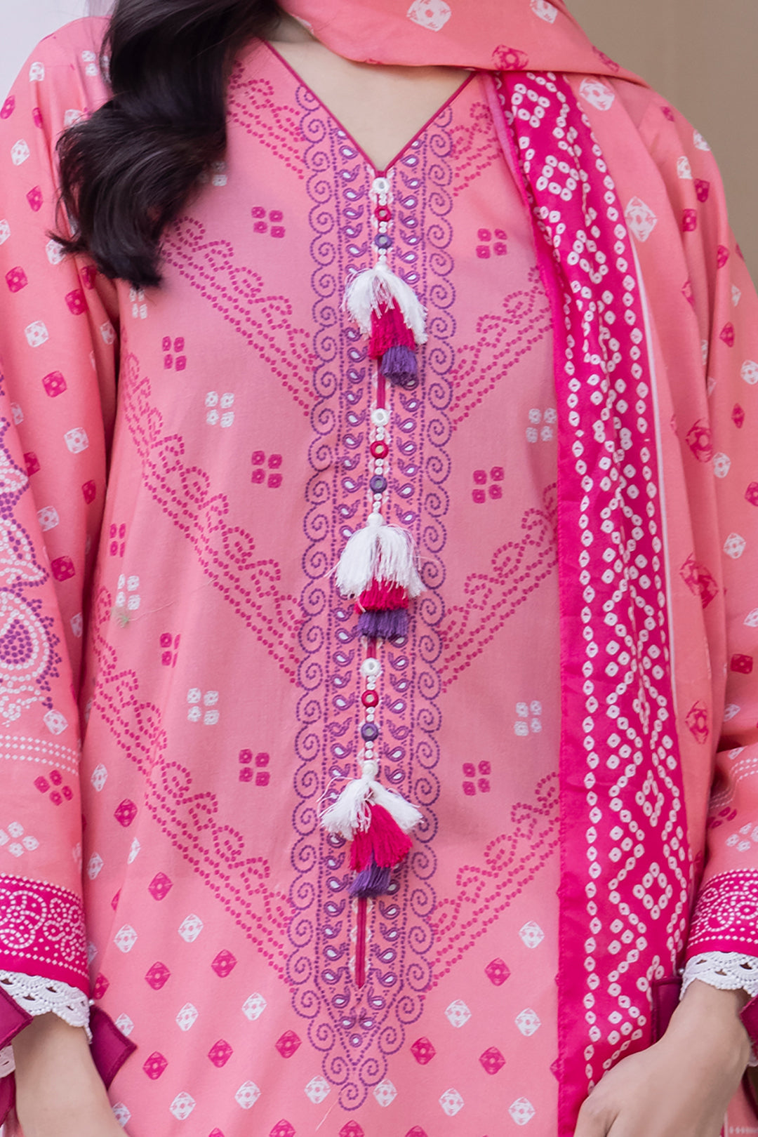 Zellbury | Unstitched 2 Piece Lawn | Shirt Dupatta - 1014 - House Of Hania