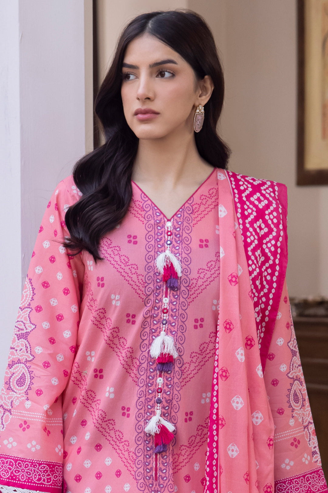 Zellbury | Unstitched 2 Piece Lawn | Shirt Dupatta - 1014 - House Of Hania
