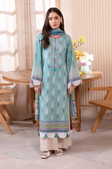 Zellbury | Unstitched 2 Piece Lawn | Shirt Dupatta - 1021 - House Of Hania
