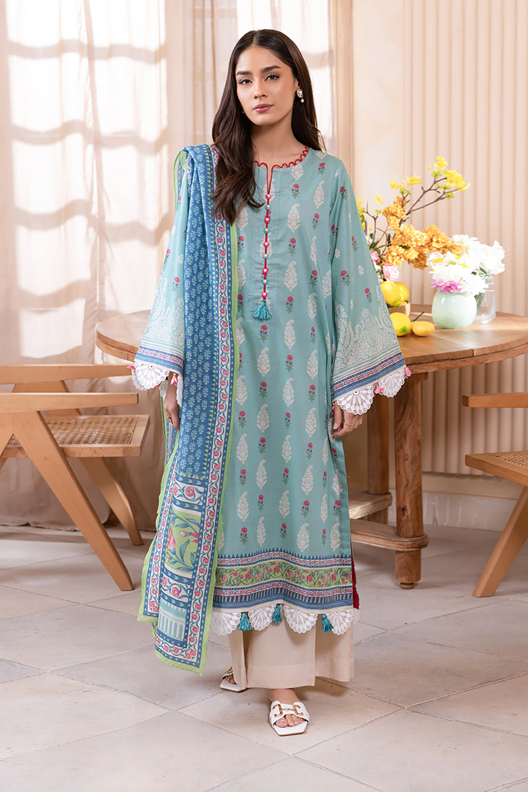 Zellbury | Unstitched 2 Piece Lawn | Shirt Dupatta - 1021 - House Of Hania