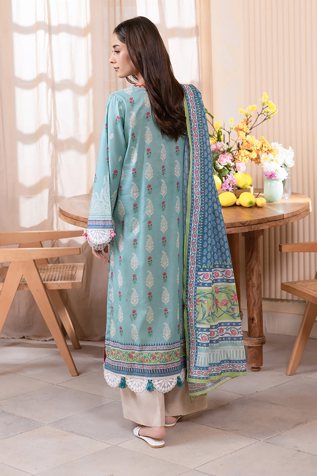 Zellbury | Unstitched 2 Piece Lawn | Shirt Dupatta - 1021 - House Of Hania