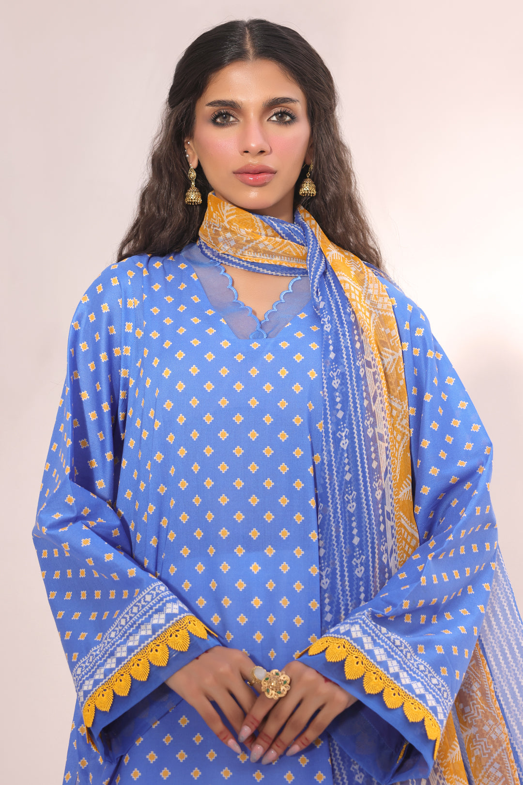 Zellbury | Unstitched 2 Piece Lawn | Shirt Dupatta - 1151 - House Of Hania