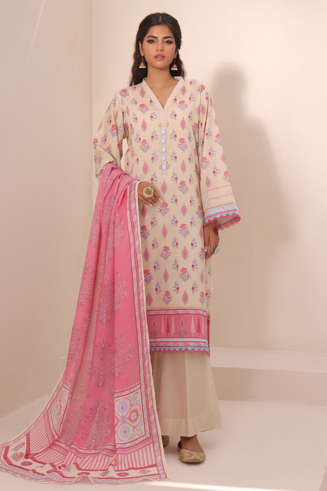 Zellbury | Unstitched 2 Piece Lawn | Shirt Dupatta - 1152 - House Of Hania