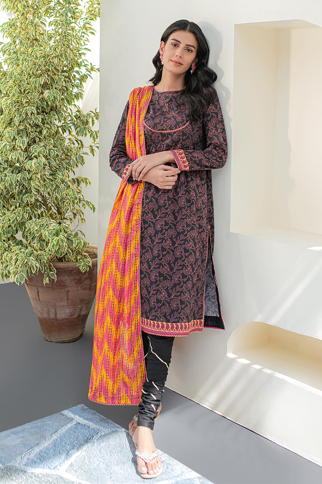 Zellbury | Unstitched 2 Piece Lawn | Shirt Dupatta - 1153 - House Of Hania