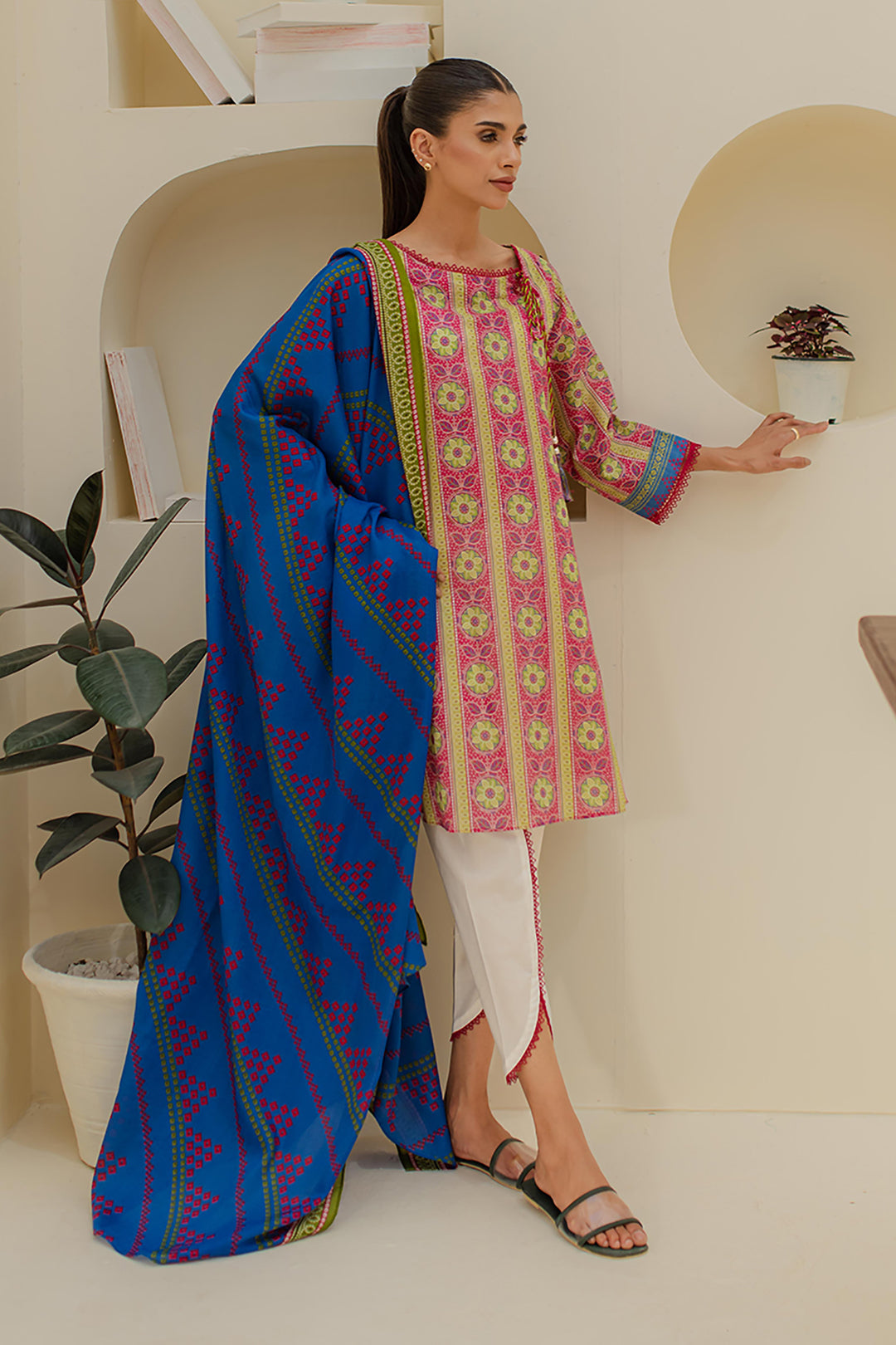 Zellbury | Unstitched 2 Piece Lawn | Shirt Dupatta - 1156 - House Of Hania